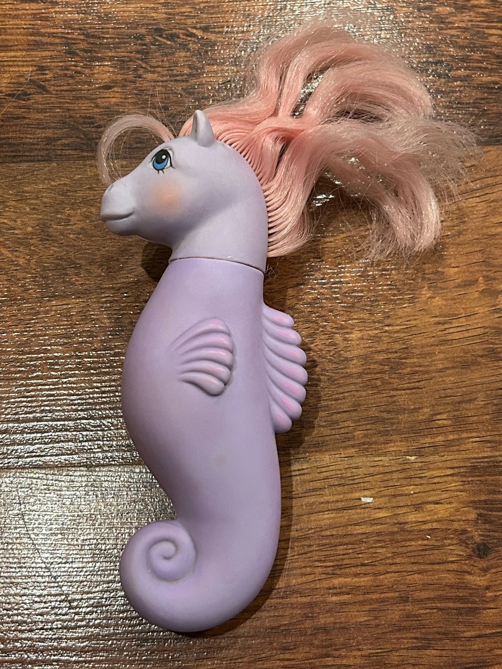 Vintage 1984 Seahorse My Little Pony Sea Pony Sealight Purple & Pink 6" Hasbro